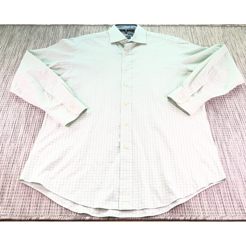 Polo Ralph Lauren Regent Custom Fit Shirt Mens 16 32/33 Green Purple Check L/S